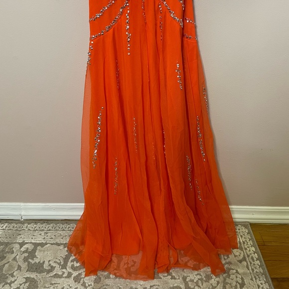 Sean Collection Coral Beaded Gown - Picture 2 of 9